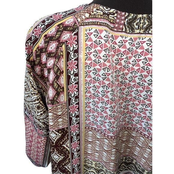 Alfred Dunner Geometric Patterned Zip Up Jacket With Pockets - Picture 4 of 4